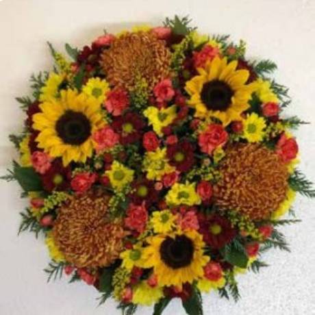 Wreath of funeral flowers